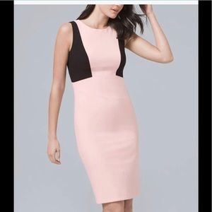 NWOT White House Black Market Pink/Black Dress